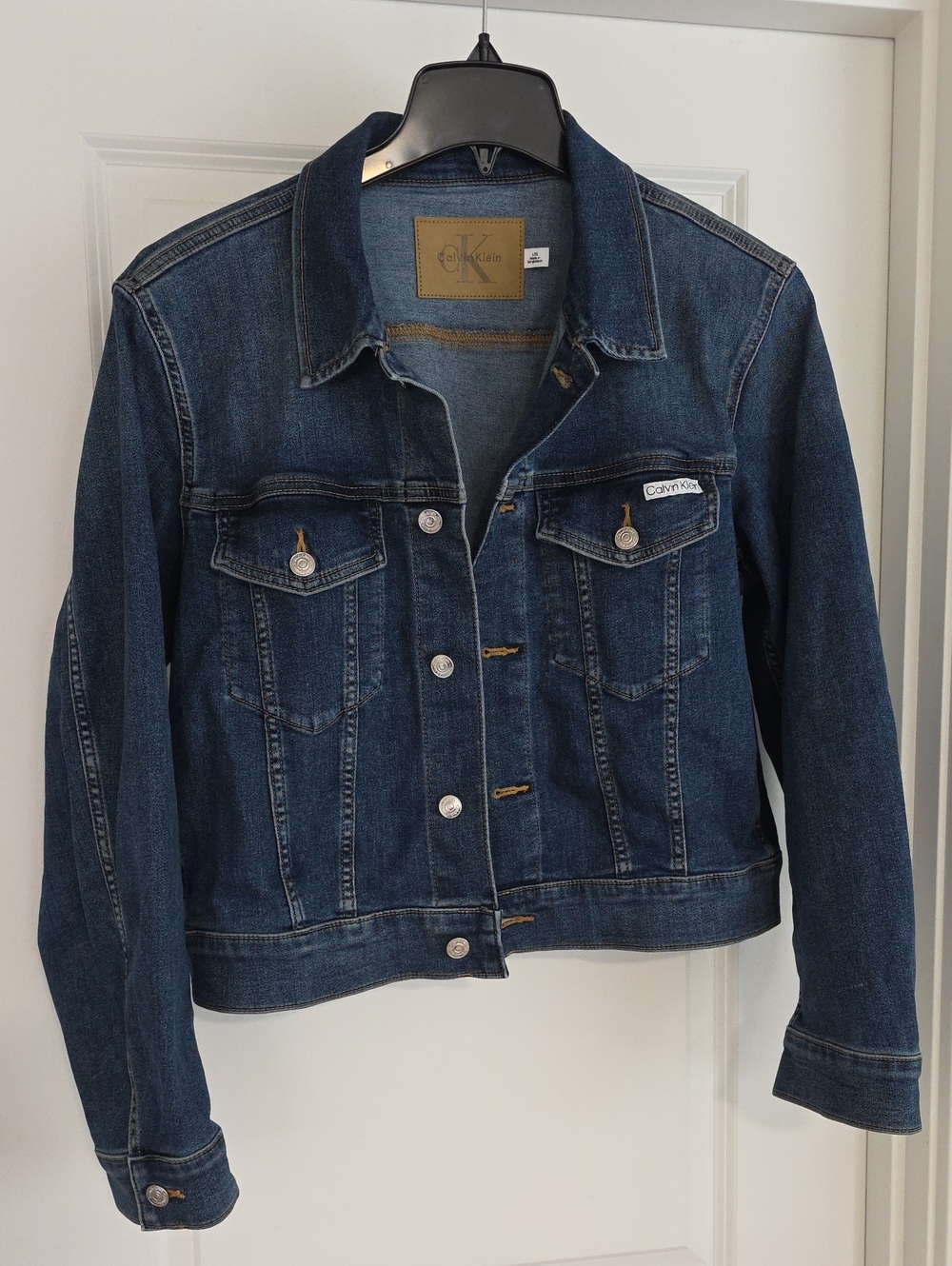 Calvin Klein Medium Blue Denim Jacket with Button Front